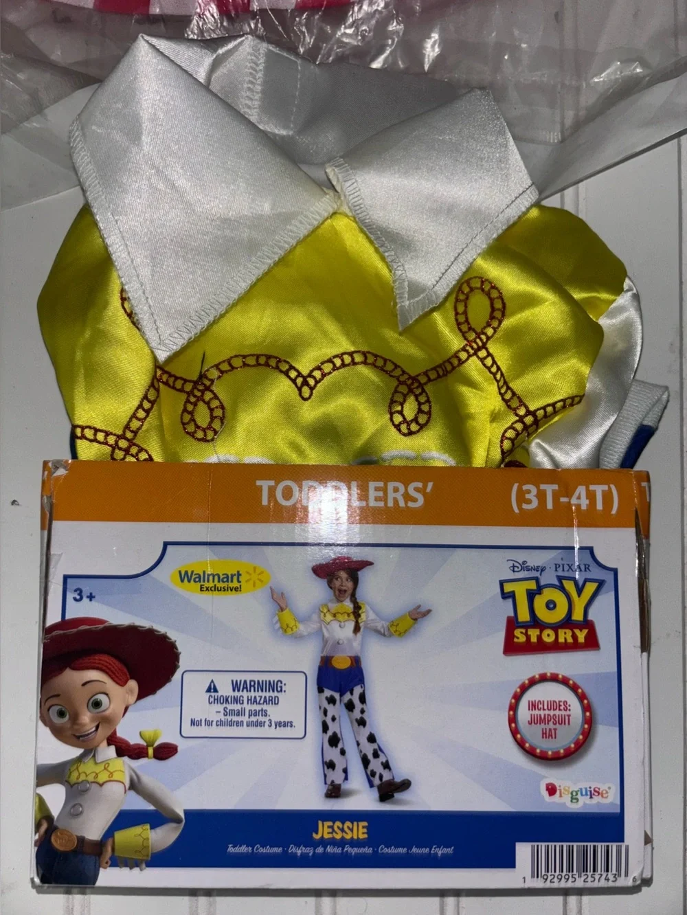 Disguise Disney Toy Story Jessie Cowgirl Costume w/ Hat Toddler Girls 3-4T - Picture 4 of 11